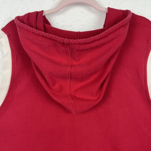 VTG Delta Burke Bodywear Hoodie Vest Womens SZ 1X Red Zip 90s Retro Activewear - Picture 5 of 9